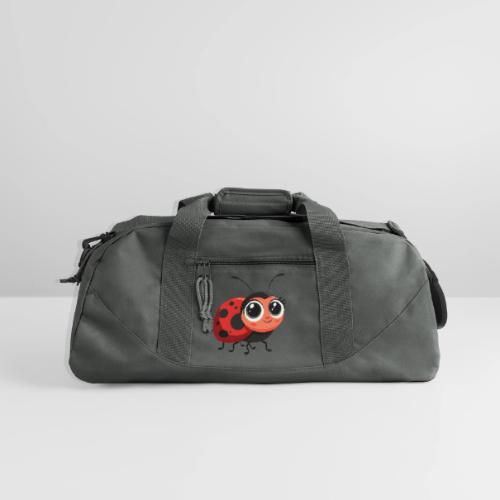 Cute Cartoon Ladybug Full of Joy - Recycled Duffel Bag
