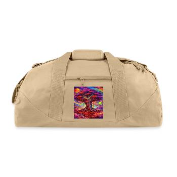 Prismatic Drip Tree - Recycled Duffel Bag - beige - Front