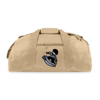 Shadow Blade Silhouette - Recycled Duffel Bag - beige - Front