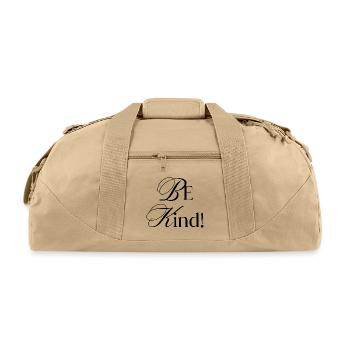 Awaiting design upload - Recycled Duffel Bag - beige - Front