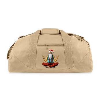 Christmas Yogi - Recycled Duffel Bag - beige - Front