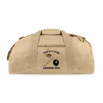 Billiards Night Cue Art - Recycled Duffel Bag - beige - Front