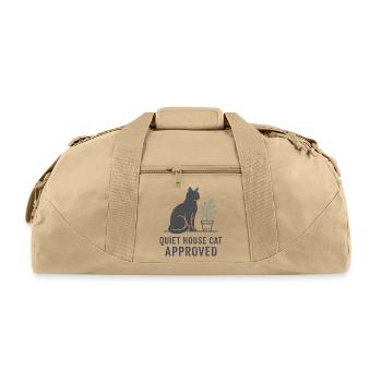 Quiet House Cat Approved - Recycled Duffel Bag - beige - Front