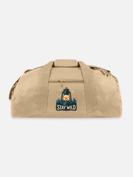 Stay Wild Lantern Peaks - Recycled Duffel Bag - beige