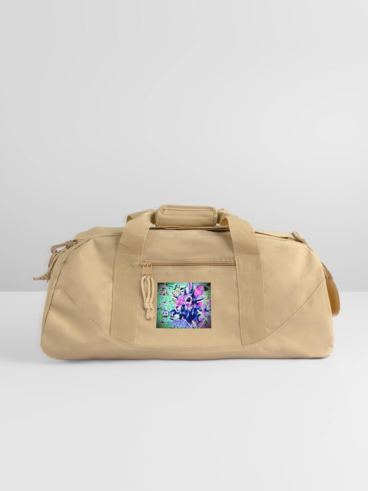 Zombie tentacle Rabbit - Recycled Duffel Bag - beige - Front