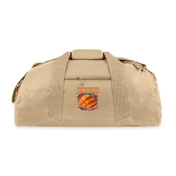 Fish Sticks Favorite Food Weird 90s Fish Sticks - Recycled Duffel Bag - beige - Front
