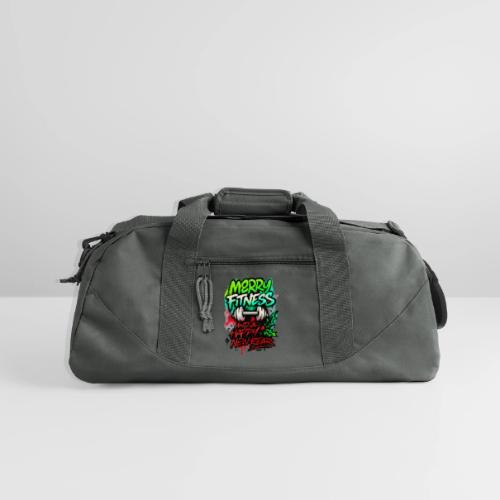 Merry Fitness Christmas Gym Humor - Recycled Duffel Bag