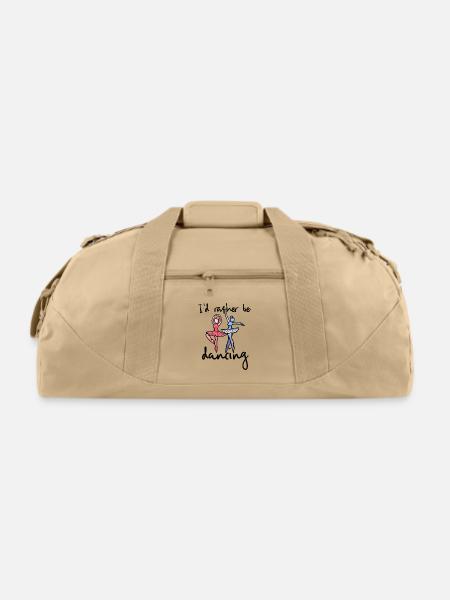I'd Rather Be Dancing Duo - Recycled Duffel Bag - beige