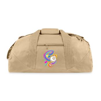 Pool Balls and Cue - Recycled Duffel Bag - beige - Front