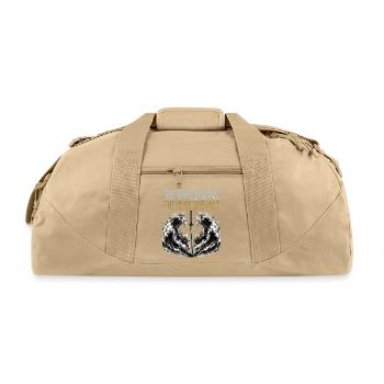 Katana Wave Japanese Warrior Gym Apparel - Recycled Duffel Bag - beige - Front