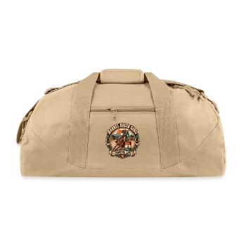 Barrel Racer Girl Cowgirl Life Vintage Rodeo - Recycled Duffel Bag - beige - Front