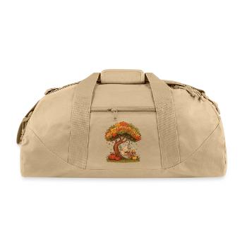 Fall is My Favorite Color Pumpkin Autumn Falling  - Recycled Duffel Bag - beige - Front