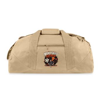 Night Shift ER Crew Nurse Coffee Chaos Compassion  - Recycled Duffel Bag - beige - Front