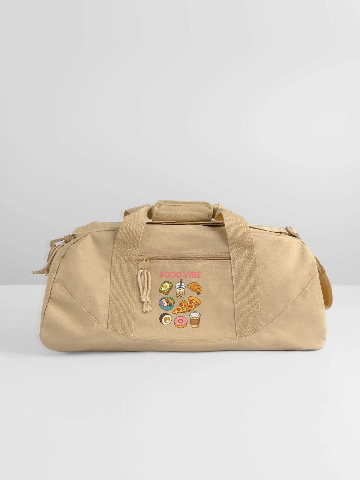 Food vibe - Recycled Duffel Bag - beige - Front