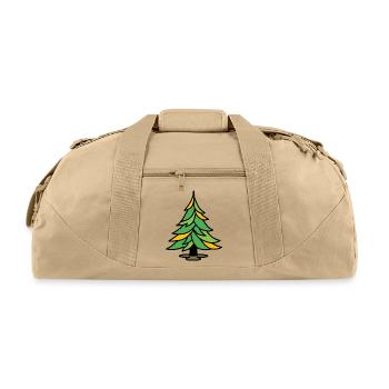 Stylized Pine Tree - Recycled Duffel Bag - beige - Front