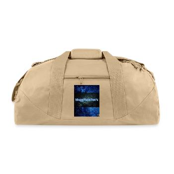 Cosmic Speckle MugFace Tee Logo - Recycled Duffel Bag - beige - Front