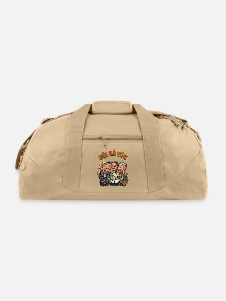 Hoi Ba Tam: Lively Granny Circle - Recycled Duffel Bag - beige