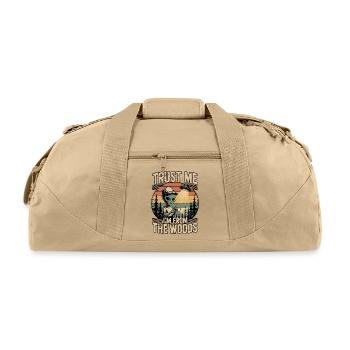 Trust Me I'm From the Woods - Recycled Duffel Bag - beige - Front
