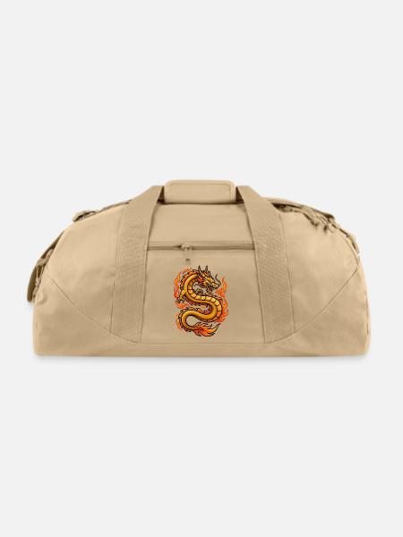 2026 Fire Dragon Zodiac Shirt – Chinese New Year G - Recycled Duffel Bag - beige