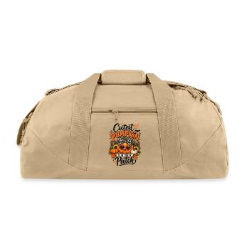 Cutest Pumpkin in the Patch Tshirt - Recycled Duffel Bag - beige - Front