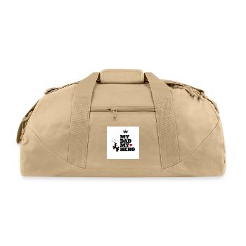 My Dad My Hero - Recycled Duffel Bag - beige - Front