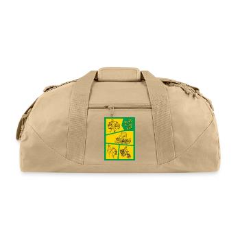 word food day_1e - Recycled Duffel Bag - beige - Front