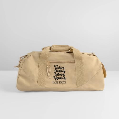 Thinking, Creating, Refining, Repeating - Recycled Duffel Bag