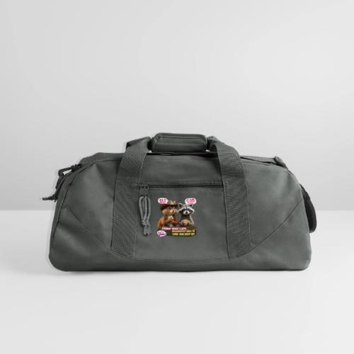 Freedom Squirrel and Raccoon - Recycled Duffel Bag