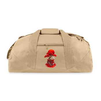 Crimson Bonsai Boat at Sunset - Recycled Duffel Bag - beige - Front