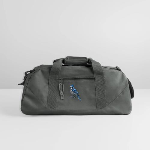 Silver Blue Jay on Perch - Recycled Duffel Bag