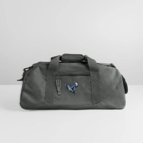 Silver Blue Jay in Flight - Recycled Duffel Bag