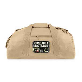 Currently Unstable: Pending Further Notice - Recycled Duffel Bag - beige - Front