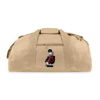Crimson Blade: Blindfolded Samurai - Recycled Duffel Bag - beige - Front