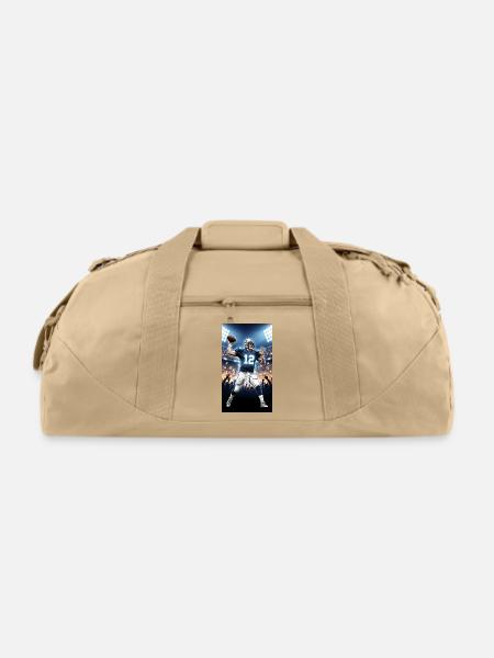 Clutch Quarterback Throw Under Stadium Lights - Recycled Duffel Bag - beige