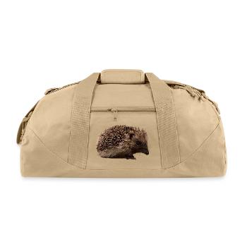 Hedgehog Dusk Spikes - Recycled Duffel Bag - beige - Front