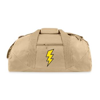 Lightning Bolt Pop Art - Recycled Duffel Bag - beige - Front