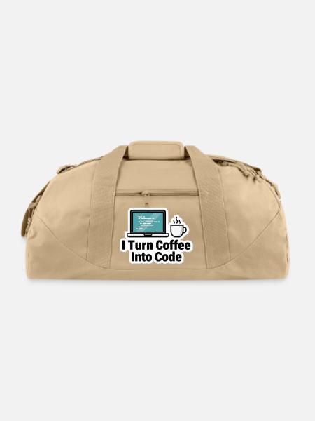 Coffee Fueled Code Master - Recycled Duffel Bag - beige