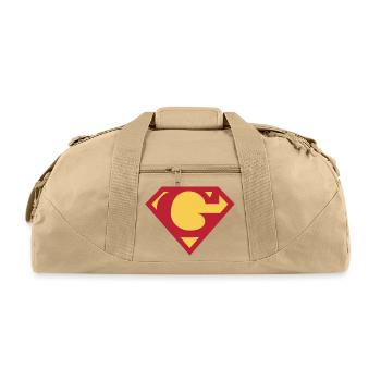 Letter G - Recycled Duffel Bag - beige - Front