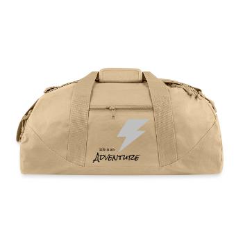 Lightning Bolt Minimalism - Recycled Duffel Bag - beige - Front