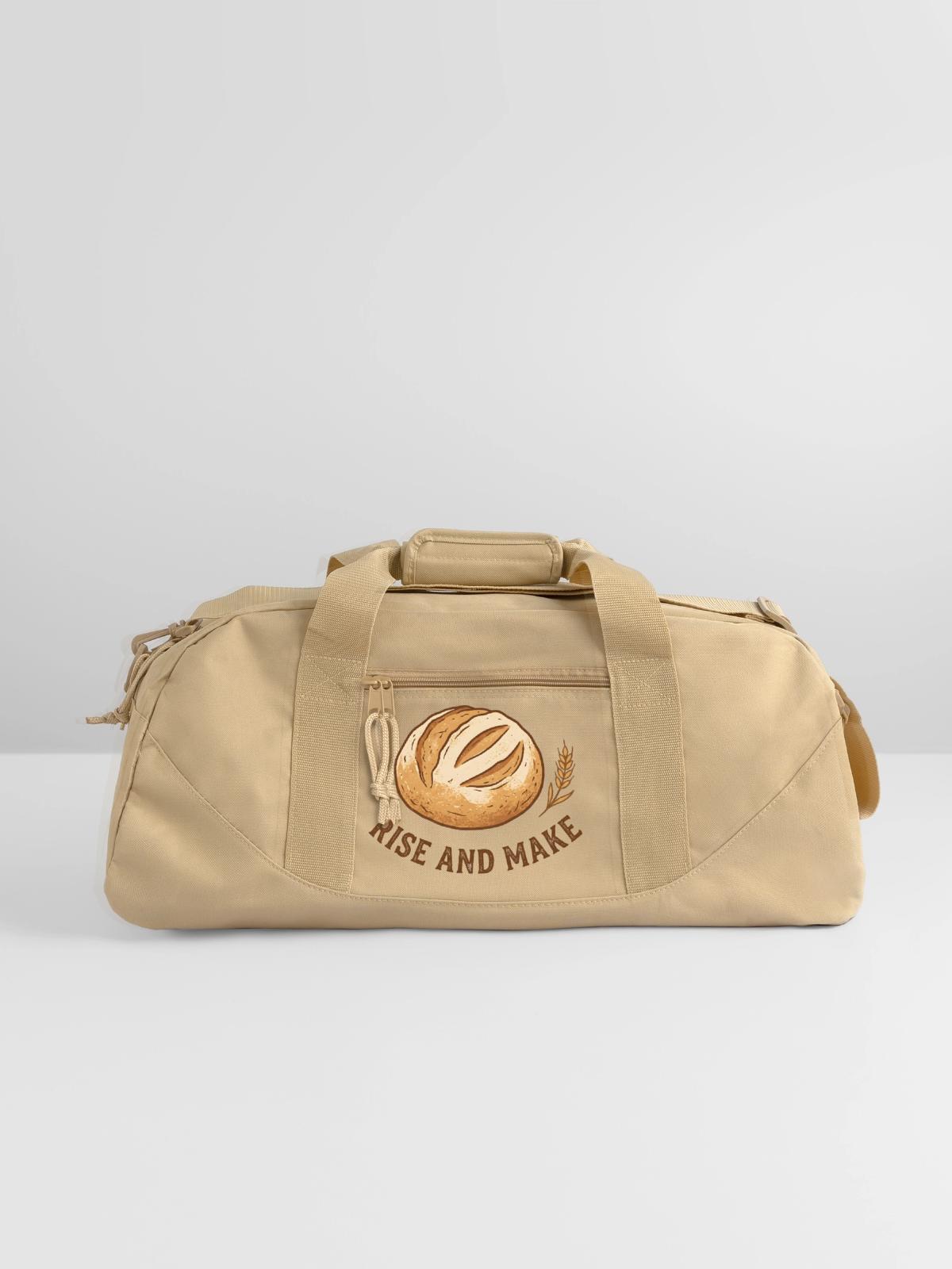 Rise and Make Loaf - Recycled Duffel Bag - beige - Front