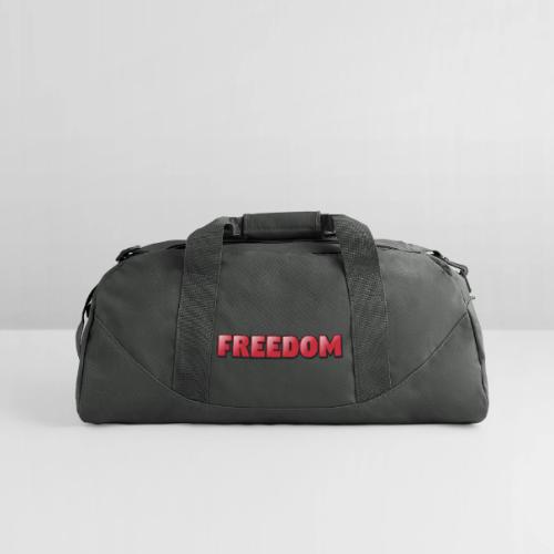 Freedom Bold 3D Word Art Design - Recycled Duffel Bag