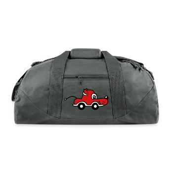 Dog Car Toy Remote-Controlled Driving Wheels Sweet - Recycled Duffel Bag - charcoal - Front