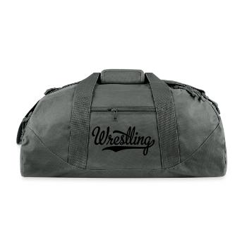 wrestling - Recycled Duffel Bag - charcoal - Front