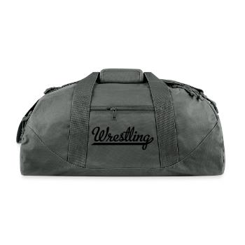 wrestling - Recycled Duffel Bag - charcoal - Front