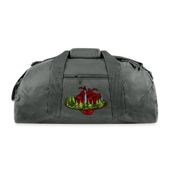Heart Island - Recycled Duffel Bag - charcoal - Front