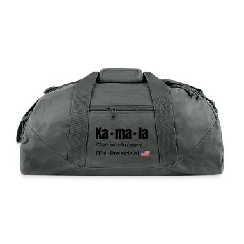 Kamala Meaning - Recycled Duffel Bag - charcoal - Front