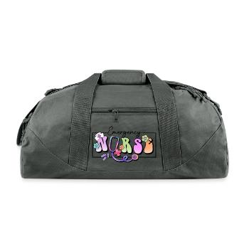 Emergency Nurse frame - Recycled Duffel Bag - charcoal - Front