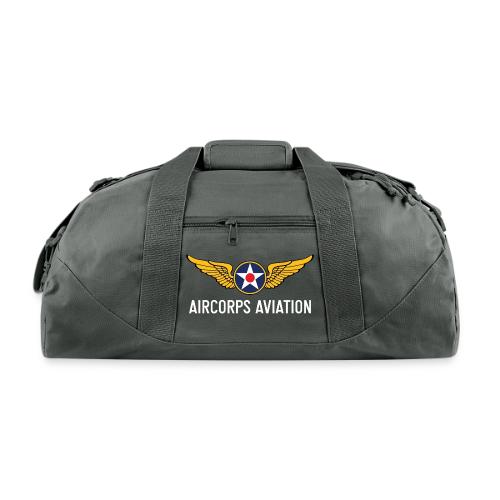 AirCorps Logo White Letters - Recycled Duffel Bag