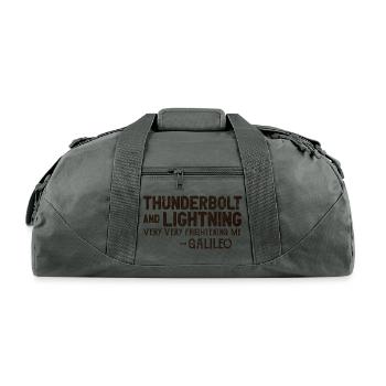 Thunderbolts And Lightning - Recycled Duffel Bag - charcoal - Front