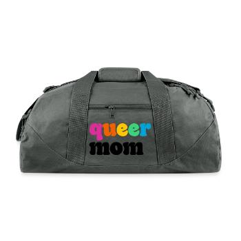 Queer Mom - Recycled Duffel Bag - charcoal - Front
